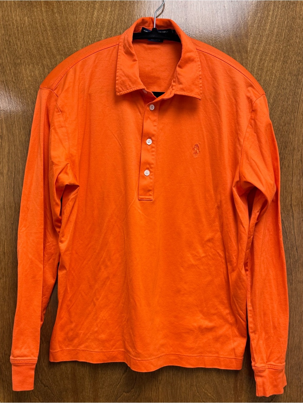 Ralph Lauren Orange Long Sleeve Polo Shirt